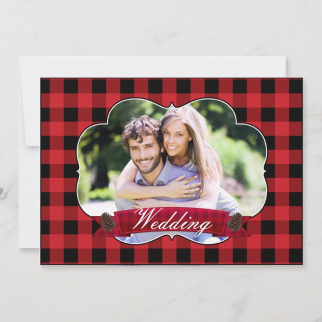 Invitaciones a la boda de Navidades Rústicos de Re (Anverso)