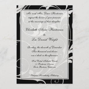 Invitaciones a la boda de nicho negro