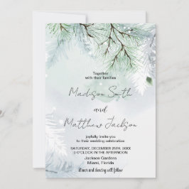 Invitaciones a la Boda de Nieve en Pino Invierno