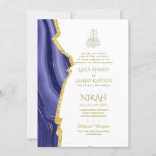 Invitaciones a la boda de Nikah - Agate Gold Islam