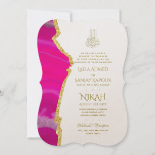 Invitaciones a la boda de Nikah - Agate Gold Islam
