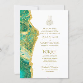 Invitaciones a la boda de Nikah - Agate Gold Islam