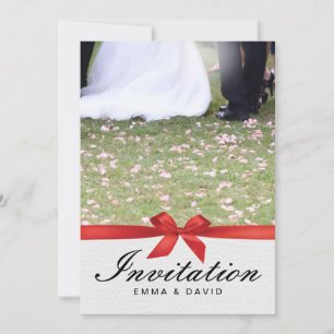Invitaciones a la boda de Novia y Cinta Roja