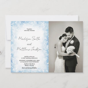 Invitaciones a la boda de nubes azules con fotos