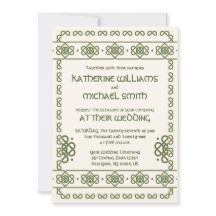 Invitaciones a la boda de nudos celtas verdes