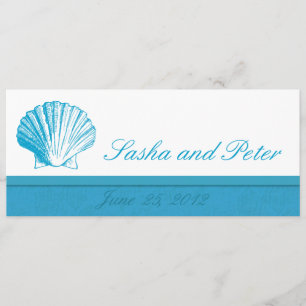 Invitaciones a la boda de Ocean Blue Shell Beach
