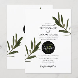 Invitaciones a la boda de Olive Leaves Greenery