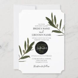 Invitaciones a la boda de Olive Leaves Greenery