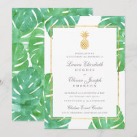 Invitaciones a la Boda de Oro de la Piña Tropical