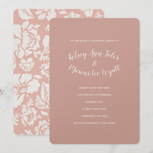 Invitaciones a la boda de oro de Rosa de papel met