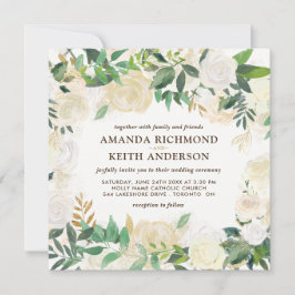 Invitaciones a la boda de oro y champán