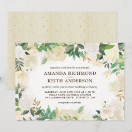 Invitaciones a la boda de oro y champán