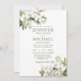 Invitaciones a la boda de orquídeas blancas
