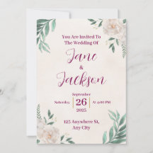 Invitaciones a la boda de otoño