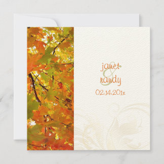 Invitaciones a la boda de otoño