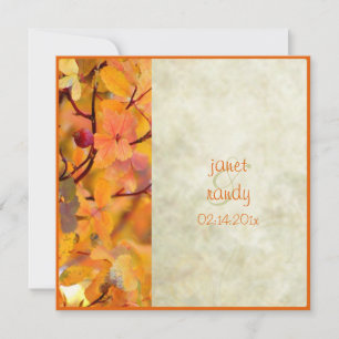 Invitaciones a la boda de otoño