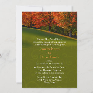 Invitaciones a la boda de otoño rústica