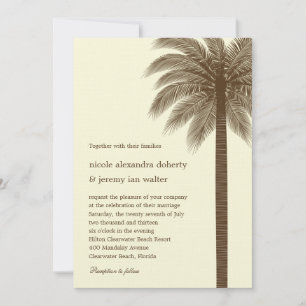 Invitaciones a la boda de Palm Beach - Marrón