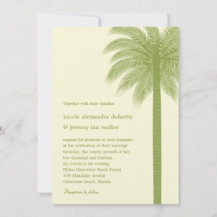 Invitaciones a la boda de Palm Beach - Verde