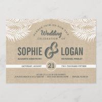 Invitaciones a la boda de Palm Leaves