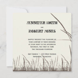 Invitaciones a la boda de pastizales rústicos