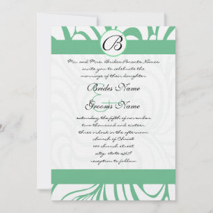 Invitaciones a la boda de PeaPod Green Swirls