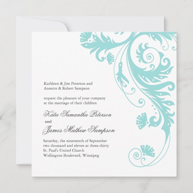 Invitaciones a la boda de Personalizable (Anverso)