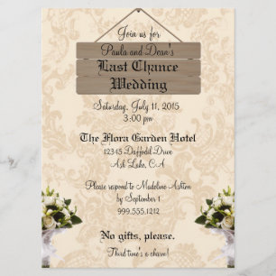 Invitaciones a la boda de personalizado de última 