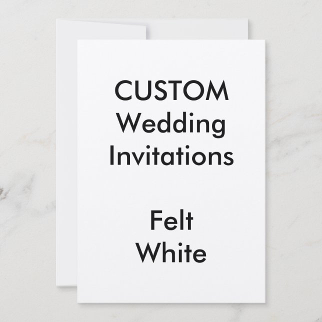 Invitaciones a la boda de personalizado FELT WHITE (Anverso)
