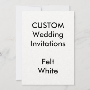 Invitaciones a la boda de personalizado FELT WHITE