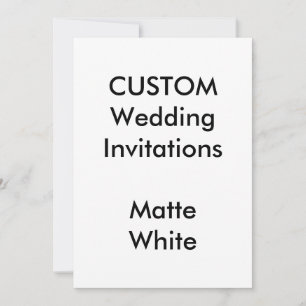 Invitaciones a la boda de personalizado MATTE WHIT