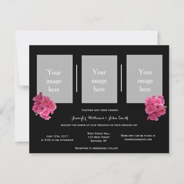 Invitaciones a la boda de personalizados modernos (Anverso)
