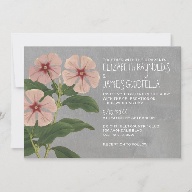 Invitaciones a la boda de perwinkle (Anverso)