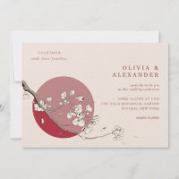 Invitaciones a la boda de Petales de Árbol de cere