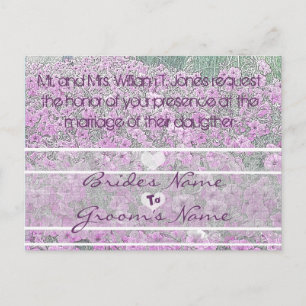 Invitaciones a la boda de Petunias Púrpura