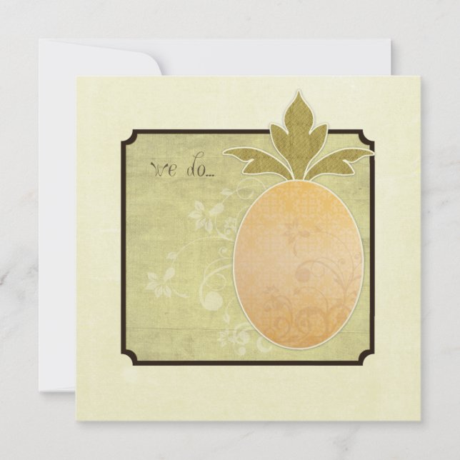 Invitaciones a la boda de piña (Anverso)