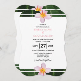 Invitaciones a la boda de Pink Frangipani Plumeria