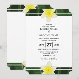 Invitaciones a la boda de Plumeria Frangipani Amar