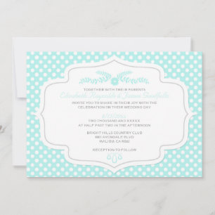 Invitaciones a la boda de puntos de Polka