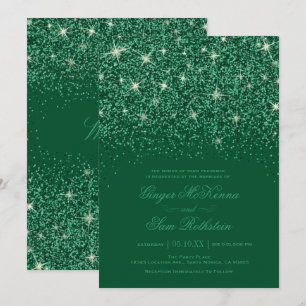 Invitaciones a la boda de Purpurinas Esmeraldas