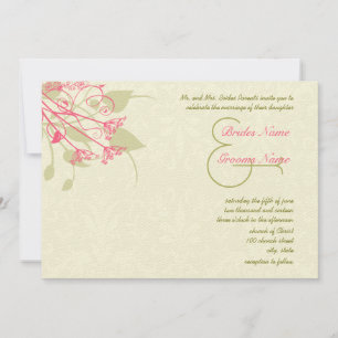 Invitaciones a la boda de Raspberry Dandelion Dama