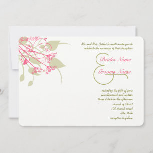 Invitaciones a la boda de Raspberry Gerber Damask