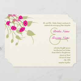Invitaciones a la boda de Raspberry Gerber Damask