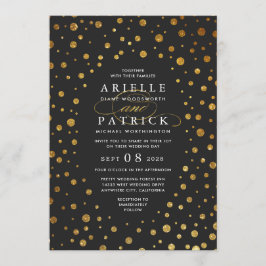 Invitaciones a la boda de Relieve metalizado de Co