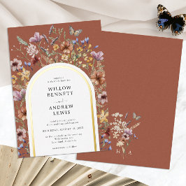 Invitaciones a la boda de Relieve metalizado de Te