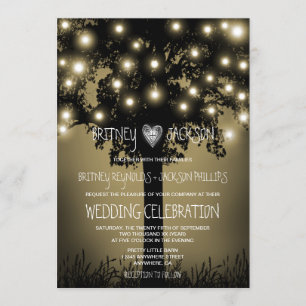 Invitaciones a la boda de roble encantado