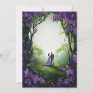 Invitaciones a la boda de Rosas morados: Elegancia