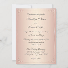 Invitaciones a la boda de Rubor elegantes
