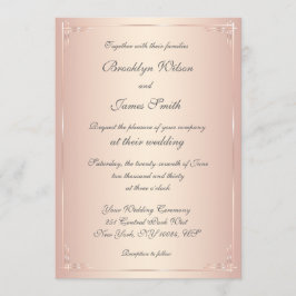 Invitaciones a la boda de Rubor elegantes