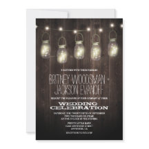 Invitaciones a la boda de Rustic Barn Wood Mason J